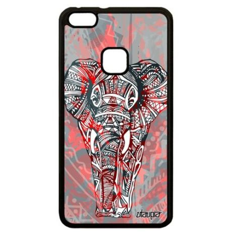 Защитный чехол для мобильного // Huawei P10 Lite // "Слон" Дизайн Африканский, Utaupia, розовый