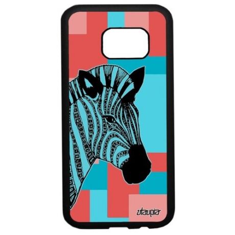 Противоударный чехол для мобильного // Samsung Galaxy S7 // "Зебра" Стиль Лошадь, Utaupia, цветной