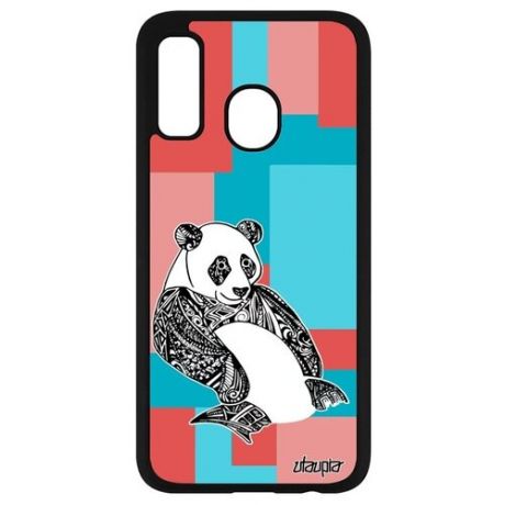 Красивый чехол для телефона // Samsung Galaxy A40 // "Панда" Азия Panda, Utaupia, розовый