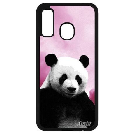 Противоударный чехол на мобильный // Galaxy A40 // "Большая панда" Медведь Panda, Utaupia, цветной