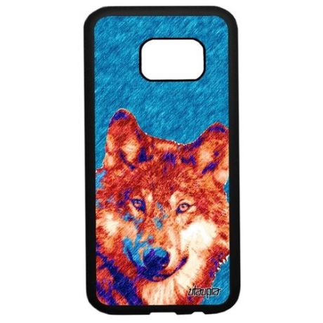 Защитный чехол на телефон // Samsung Galaxy S7 // "Дикий волк" Хаски Охота, Utaupia, цветной