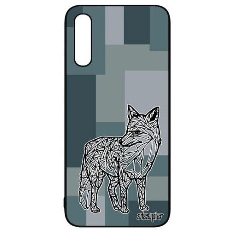 Защитный чехол для смартфона // Samsung Galaxy A50 // "Лиса" Хищник Fox, Utaupia, серый