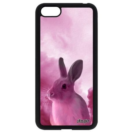 Простой чехол для смартфона // Huawei Y5 2018 // "Кролик" Шиншилла Стиль, Utaupia, оранжевый