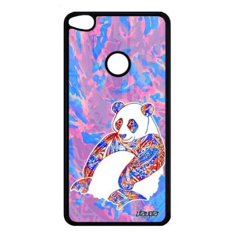 Противоударный чехол для смартфона // Huawei P8 Lite 2017 // "Панда" Медведь Тибет, Utaupia, розовый