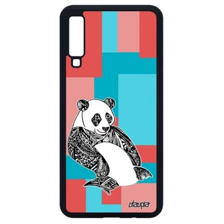 Ударопрочный чехол для смартфона // Galaxy A7 2018 // "Панда" Большая Медведь, Utaupia, цветной