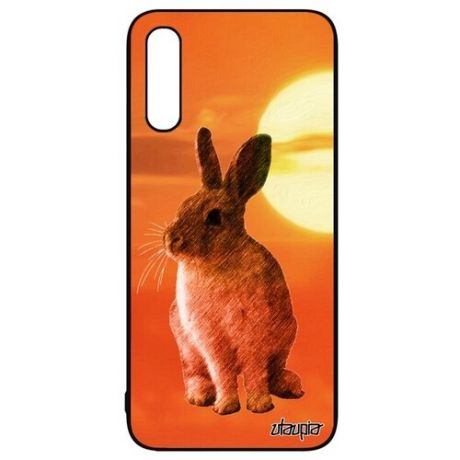 Защитный чехол для смартфона // Galaxy A50 // "Кролик" Дизайн Трус, Utaupia, оранжевый