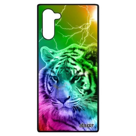 Противоударный чехол для мобильного // Samsung Galaxy Note 10 // "Царь тигр" Джунгли Азия , Utaupia, серый