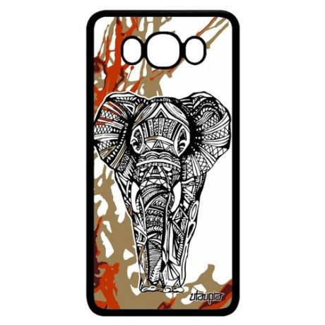 Противоударный чехол на телефон // Samsung Galaxy J7 2016 // "Слон" Азиатский Дизайн, Utaupia, розовый