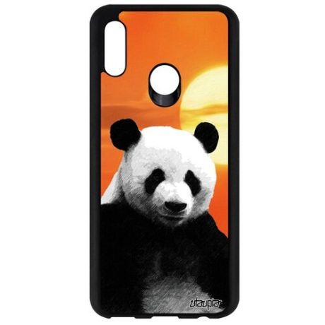 Противоударный чехол для телефона // Huawei P Smart 2019 // "Большая панда" Азия Бамбук, Utaupia, серый