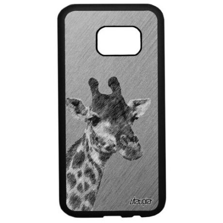 Противоударный чехол на телефон // Samsung Galaxy S7 // "Жираф" Giraffe Стиль, Utaupia, серый