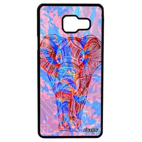 Противоударный чехол на мобильный // Galaxy A3 2016 // "Слон" Elephant Древний, Utaupia, розовый