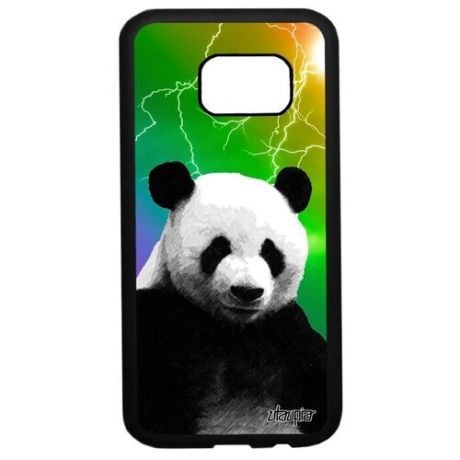 Противоударный чехол на мобильный // Galaxy S7 // "Большая панда" Тибет Panda, Utaupia, фуксия