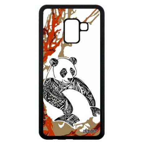 Ударопрочный чехол для смартфона // Samsung Galaxy A8 2018 // "Панда" Большая Азия, Utaupia, розовый
