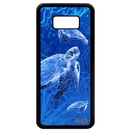 Защитный чехол для телефона // Samsung Galaxy S8 Plus // "Черепаха" Морская Слоновая, Utaupia, голубой