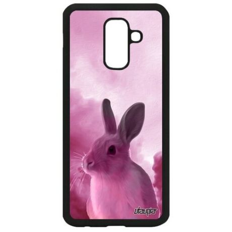 Защитный чехол на смартфон // Galaxy A6 Plus 2018 // "Кролик" Трусишка Дизайн, Utaupia, розовый