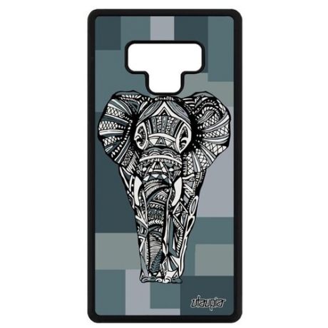 Защитный чехол на мобильный // Samsung Galaxy Note 9 // "Слон" Саванна Африканский, Utaupia, розовый