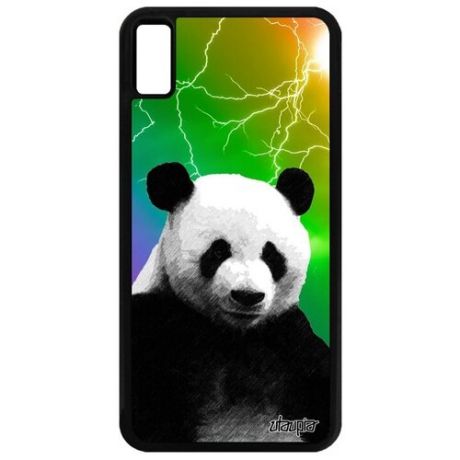 Противоударный чехол для телефона // Apple iPhone XS Max // "Большая панда" Стиль Дизайн, Utaupia, розовый