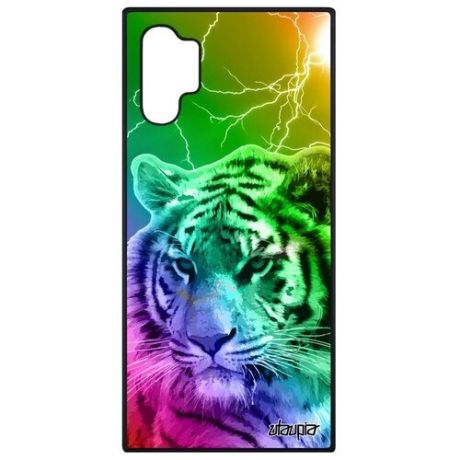 Качественный чехол для мобильного // Samsung Galaxy Note 10 Plus // "Царь тигр" Хищник Азия , Utaupia, оранжевый
