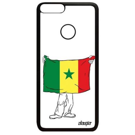 Чехол на телефон // Huawei P Smart 2018 // "Флаг Греции с руками" Путешествие Дизайн, Utaupia, белый