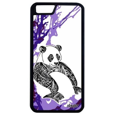 Противоударный чехол для смартфона // iPhone 6 Plus // "Панда" Panda Тибет, Utaupia, серый