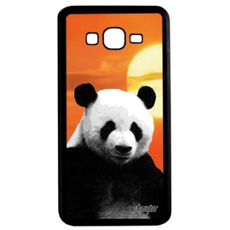 Ударопрочный чехол для телефона // Samsung Galaxy Grand Prime // "Большая панда" Panda Азия, Utaupia, розовый
