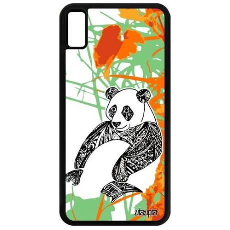 Стильный чехол на мобильный // Apple iPhone XS Max // "Панда" Азия Китайский, Utaupia, серый