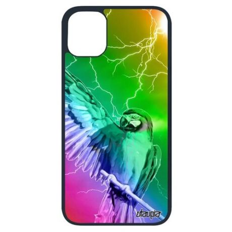 Стильный чехол на смартфон // Apple iPhone 11 Pro // "Попугай" Птица Тропики, Utaupia, оранжевый