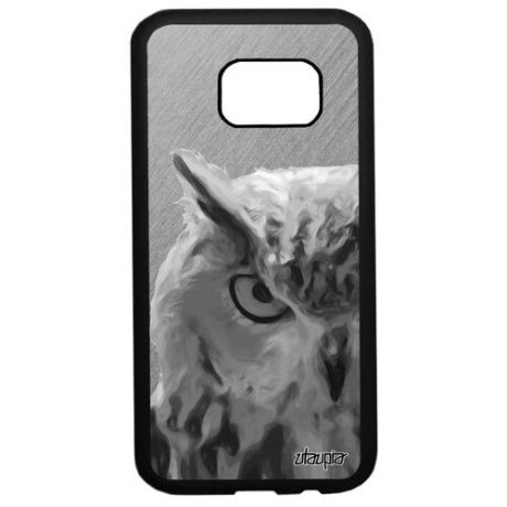 Необычный чехол на мобильный // Galaxy S7 // "Сова" Животные Хищник, Utaupia, бежевый