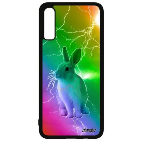 Противоударный чехол для смартфона // Samsung Galaxy A70 // "Кролик" Трус Дизайн, Utaupia, оранжевый