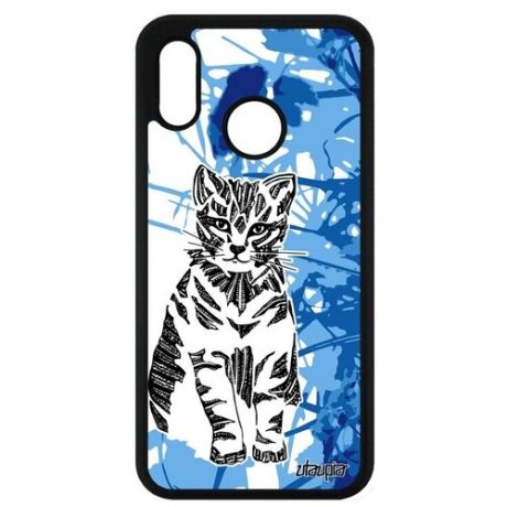 Противоударный чехол для мобильного // Huawei P20 Lite // "Кот" Пушистый Cat, Utaupia, цветной