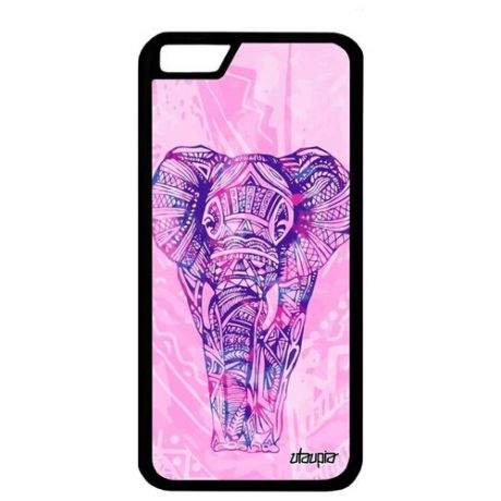 Противоударный чехол на телефон // Apple iPhone 6S // "Слон" Elephant Азиатский, Utaupia, серый