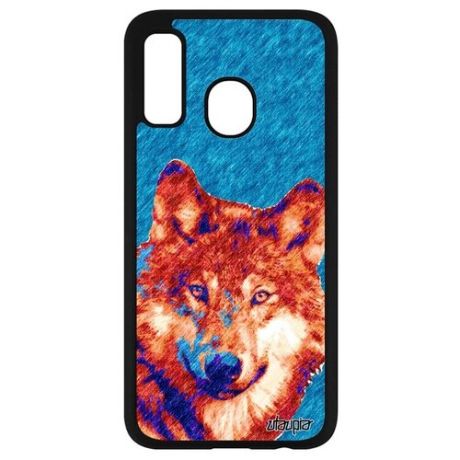 Дизайнерский чехол для смартфона // Samsung Galaxy A40 // "Дикий волк" Злой Зверь, Utaupia, цветной