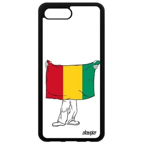 Противоударный чехол на смартфон // Honor 10 // "Флаг Голландии с руками" Страна Путешествие, Utaupia, белый
