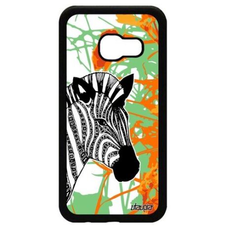 Красивый чехол на мобильный // Samsung Galaxy A3 2017 // "Зебра" Zebra Лошадь, Utaupia, цветной