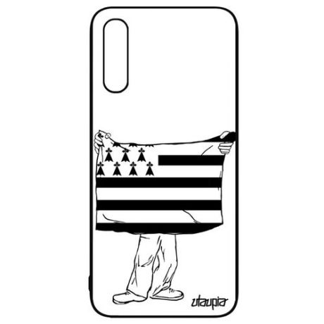 Стильный чехол на мобильный // Galaxy A50 // "Флаг Бельгии с руками" Путешествие Дизайн, Utaupia, белый