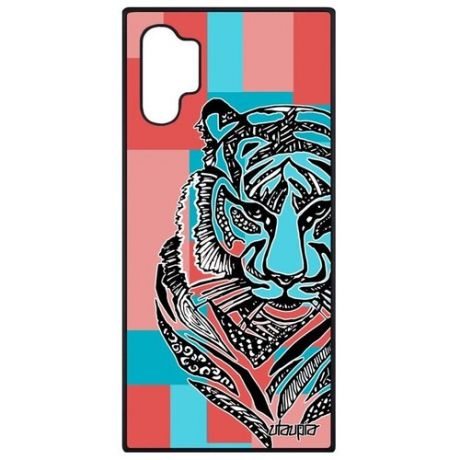 Противоударный чехол на телефон // Galaxy Note 10 Plus // "Тигр" Tiger Тайга, Utaupia, розовый