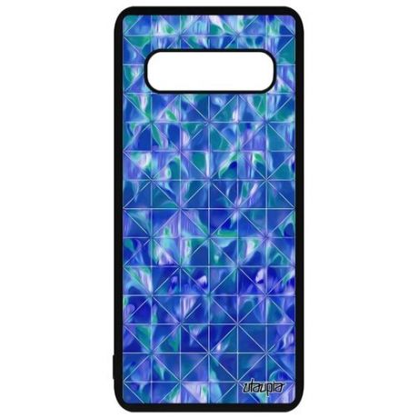 Защитный чехол на телефон // Samsung Galaxy S10 Plus // "Плиточный мотив" Текстура Орнамент, Utaupia, цветной