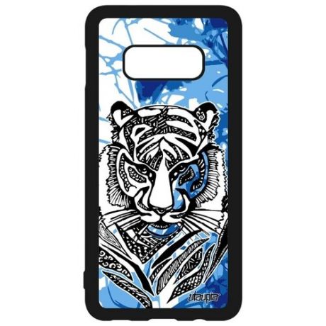 Яркий чехол на смартфон // Samsung Galaxy S10e // "Тигр" Африка Tiger, Utaupia, цветной