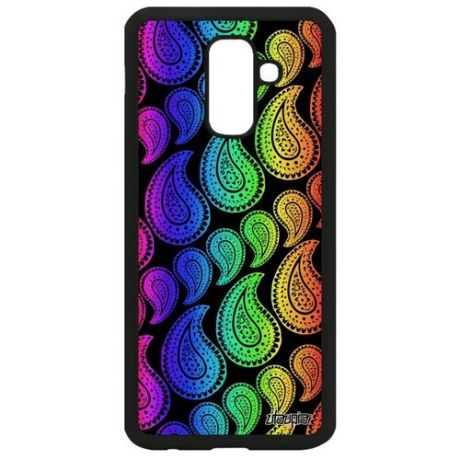 Противоударный чехол для телефона // Galaxy A6 Plus 2018 // "Кружевной узор" Плетение Капля, Utaupia, цветной