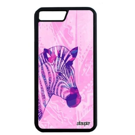 Противоударный чехол для смартфона // Apple iPhone 8 Plus // "Зебра" Полосатая Zebra, Utaupia, цветной