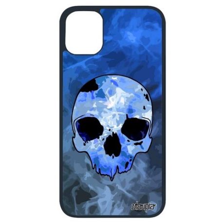 Красивый чехол для смартфона // Apple iPhone 11 Pro // "Череп" Скелет Skull, Utaupia, фиолетовый