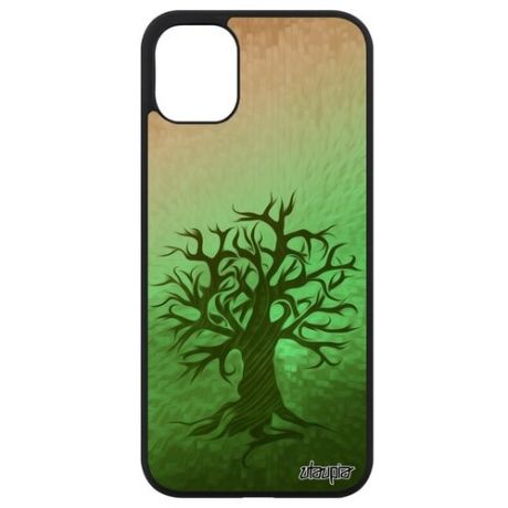 Противоударный чехол на смартфон // iPhone 11 // "Дерево жизни" Стиль Древо, Utaupia, светло-зеленый