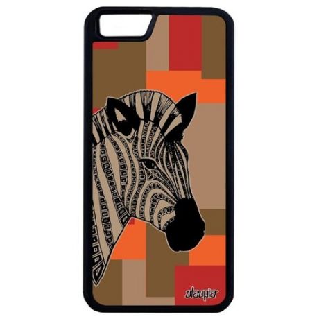 Новый чехол для мобильного // iPhone 6 Plus // "Зебра" Horse Полосатая, Utaupia, серый