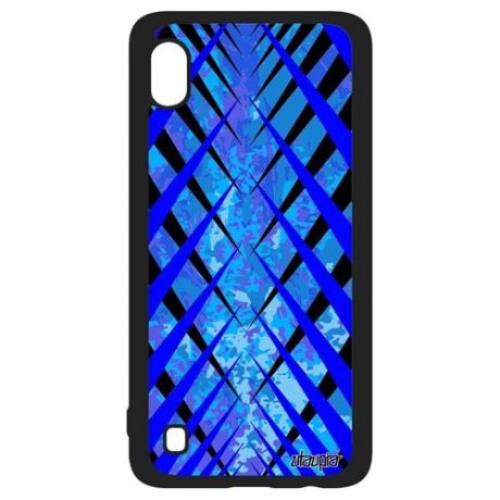Защитный чехол на смартфон // Samsung Galaxy A10 // "Дизайн сталактит" Дизайн Лед, Utaupia, синий