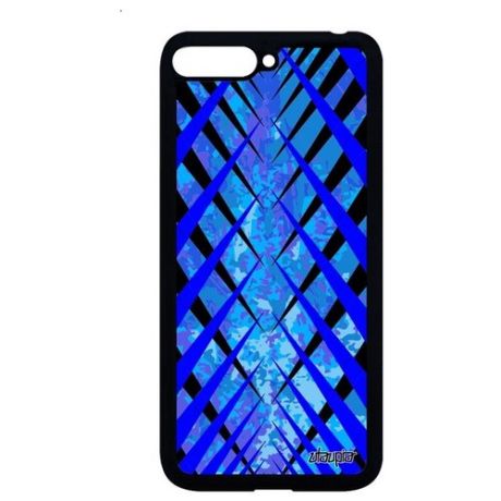 Защитный чехол для смартфона // Huawei Y6 2018 // "Дизайн сталактит" Стиль Эффект, Utaupia, синий