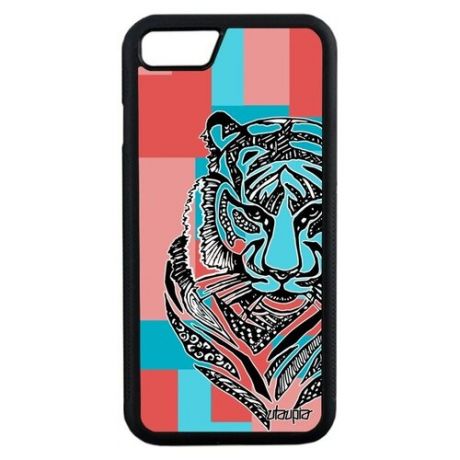 Защитный чехол для смартфона // Apple iPhone 8 // "Тигр" Тайга Зверь, Utaupia, голубой