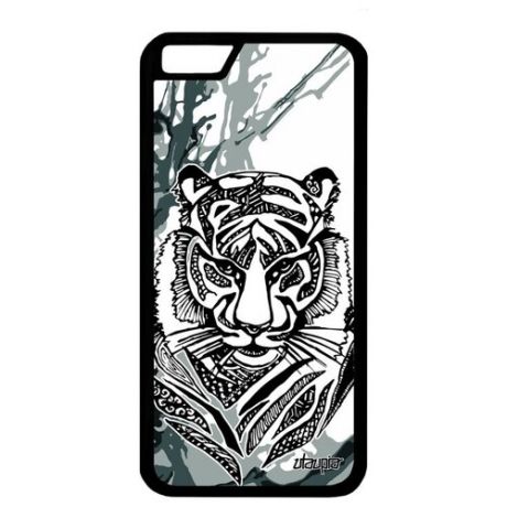 Противоударный чехол для мобильного // iPhone 6S // "Тигр" Хищник Сибирь, Utaupia, серый