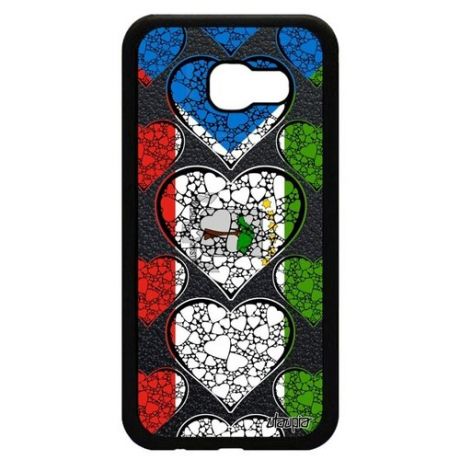 Защитный чехол на мобильный // Galaxy A5 2017 // "Флаг английский с сердцем" Страна Путешествие, Utaupia, цветной
