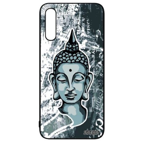 Противоударный чехол на смартфон // Samsung Galaxy A50 // "Будда" Портрет Тайланд, Utaupia, серый
