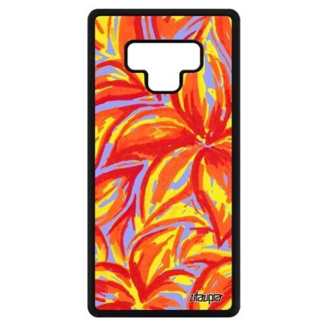 Качественный чехол для мобильного // Galaxy Note 9 // "Цветочный узор" Акварель Фон, Utaupia, цветной